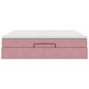vidaXL Ottoman s&auml;ngram med madrass rosa 180x200 cm sammet