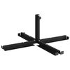 vidaXL Parasolst&auml;ll med kryssram Svart St&aring;l for 25-50 mm Pole