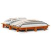 vidaXL S&auml;ngram utan madrass vaxbrun 120x190 cm massiv furu