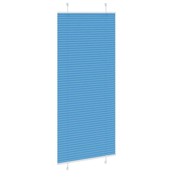 vidaXL Plisserad persienn bl&aring; 95x200 cm tyg bredd 94,4 cm polyester