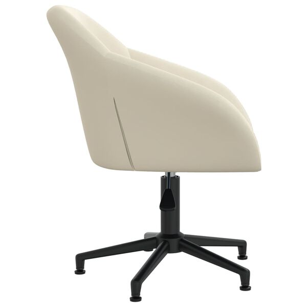 vidaXL Snurrbara matstolar 2 st gr&auml;ddvit sammet