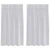 vidaXL Voile Gardin 2 st Ljusgr&aring; 140 x 140 cm Polyester
