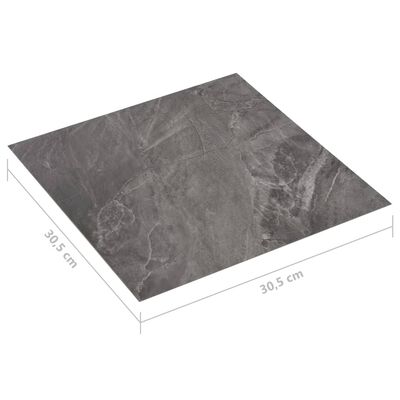vidaXL Självhäftande golvplankor 20 st PVC 1,86 m² svart med mönster