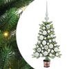 vidaXL Julgran med 150 LED-lampor med stativ Gr&ouml;n 65 cm PE