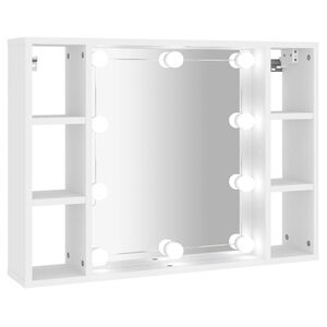 vidaXL Spegelsk&aring;p med LED vit 76x15x55 cm