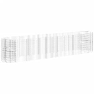 vidaXL Planteringsgabion galvaniserat j&auml;rn 500x100x100 cm