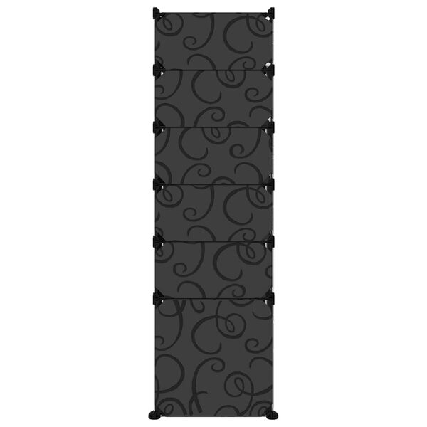 vidaXL Skohylla svart 94x37x125 cm PP