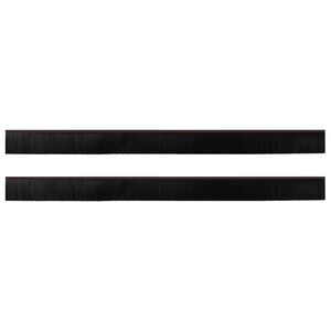 vidaXL Sj&auml;lvh&auml;ftande d&ouml;rrborstlist 2 pcs Brun 100 cm Aluminiumlegering