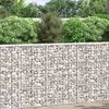 vidaXL Gabion trapets upph&ouml;jd galvaniserat st&aring;l 100x20x100 cm