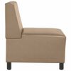 vidaXL | Modulsofa utan armst&ouml;d | Cappuccino 55 x 74 x 82 cm Konstl&auml;der
