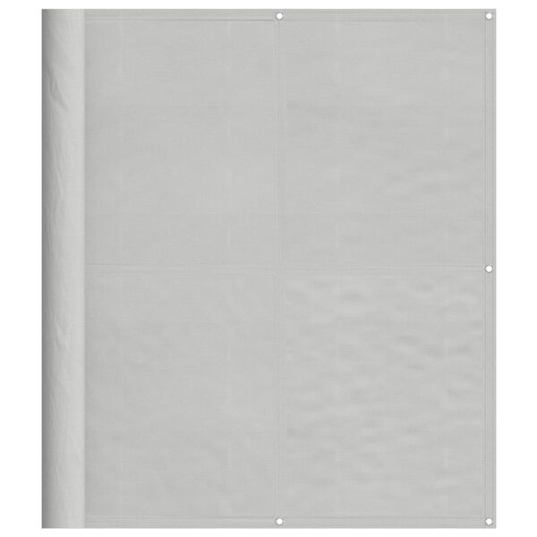 vidaXL Balkongsk&auml;rm ljusgr&aring; 120x400 cm 100% polyester oxford