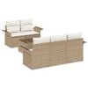 vidaXL Soffset 6 st Beige konstrotting