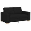 vidaXL Soffa 3 pcs Svart 220 x 80 x 84 cm Linnenblandad tyg