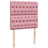 vidaXL Ramsäng med madrass rosa 100x200 cm sammet