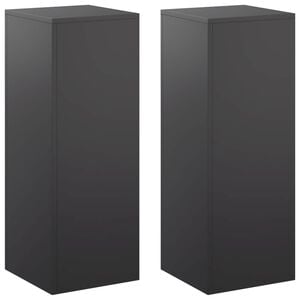 vidaXL V&auml;xtst&auml;ll 2 pcs Svart 30 x 30 x 80 cm St&aring;l