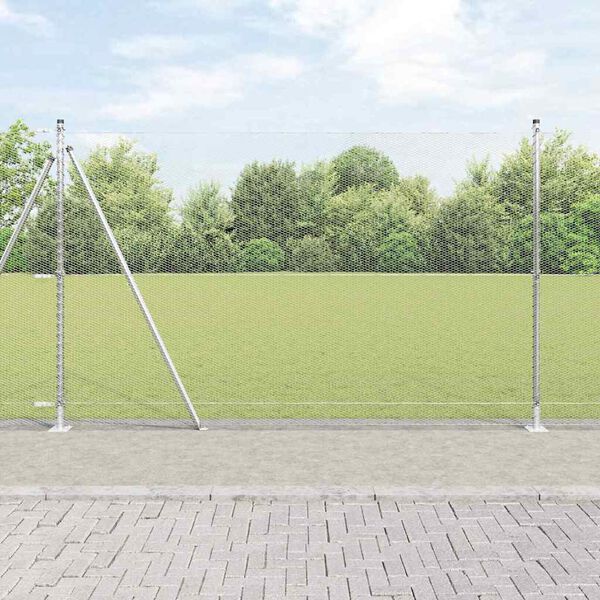 vidaXL St&auml;ngselstolpe Silver 10 x 1,5 m (13 mm n&auml;t) St&aring;l