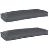 vidaXL Pallkuddset 2 st Oxford Tyg Antracit 100 x 40 x 8 cm