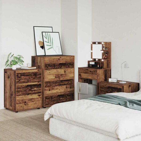 vidaXL F&ouml;rvaringssk&aring;p 2 pcs Gammalt tr&auml; 80 x 48 x 105 cm