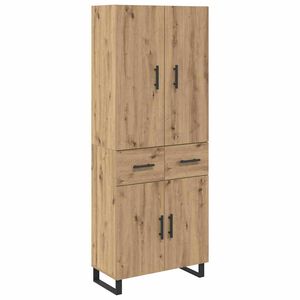 vidaXL Sk&aring;p med l&aring;da 2 pcs Artisan Ek 69,5 x 34 x 180 cm