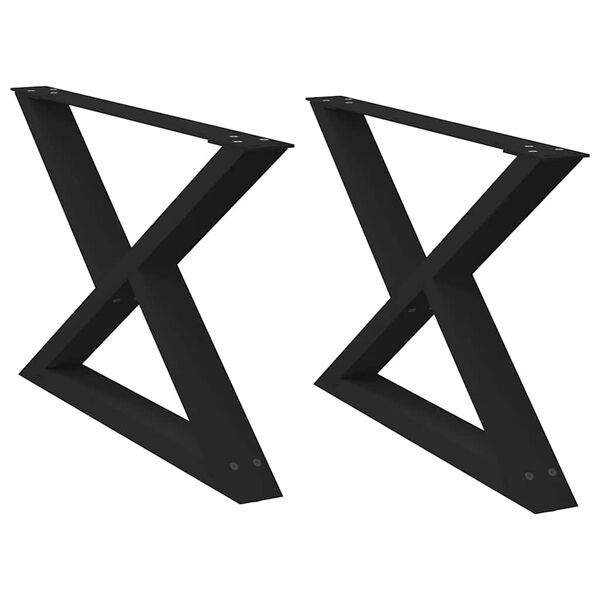 vidaXL Soffbordsben 2 st svarta 70x(42-43,3) cm st&aring;l