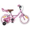 vidaXL Barncykel 12 Tum f&ouml;r 2-4 &aring;ringar Ljusrosa