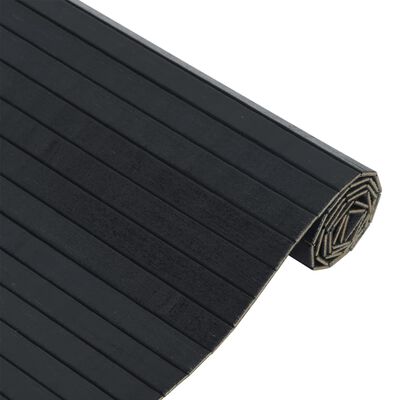 vidaXL Matta rektangulär svart 70x100 cm bambu