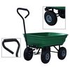 vidaXL Tr&auml;dg&aring;rdsvagn tippbar 300 kg 75L gr&ouml;n