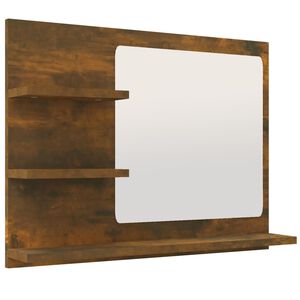 vidaXL Badrumsspegel r&ouml;kf&auml;rgad ek 60x10,5x45 cm konstruerat tr&auml;