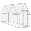 vidaXL H&ouml;nsbur silver 400x100x190 cm galvaniserat st&aring;l