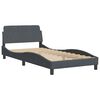 vidaXL Bed Frame "Dover" Dark Grey 100x203 cm Velvet