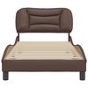 vidaXL Bed Frame without Mattress "Hvar" Brown 90x190 cm Faux Leather