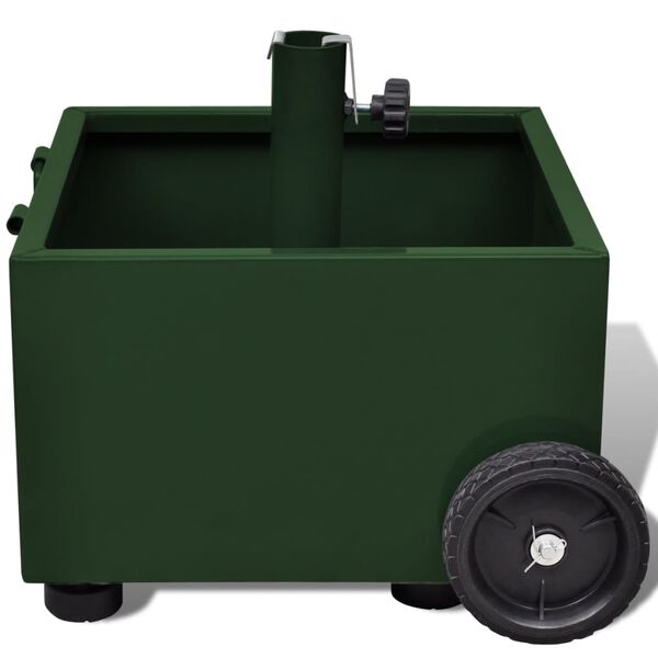 vidaXL Parasollfot med kruka gr&ouml;n