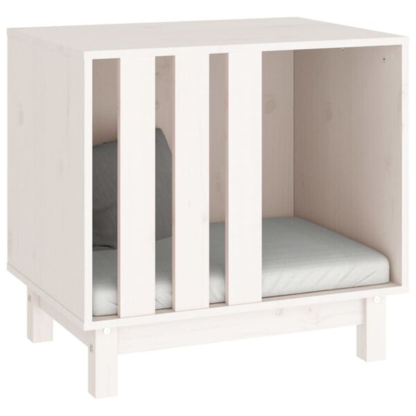 vidaXL Hundkoja vit 60x45x57 cm massiv furu