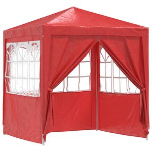 vidaXL Partyt&auml;lt 200 x 200 x 240 cm R&ouml;d PE och st&aring;l