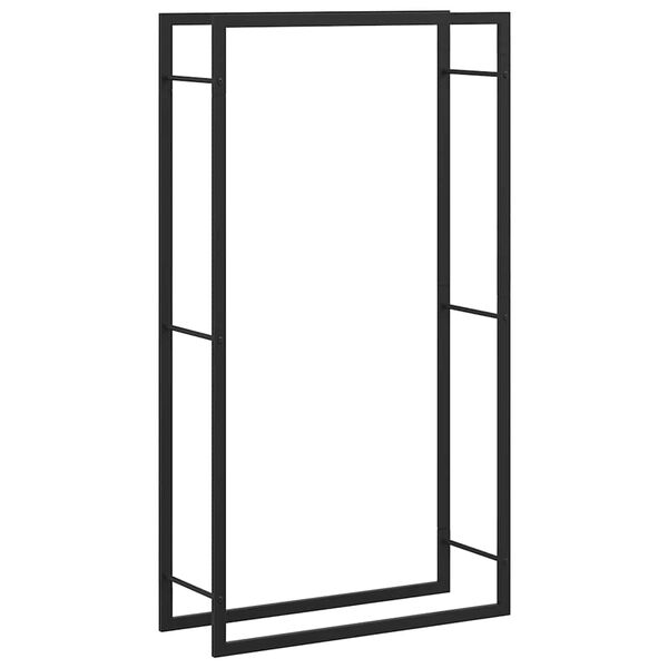 vidaXL Vedst&auml;ll mattsvart 80x28x154 cm st&aring;l