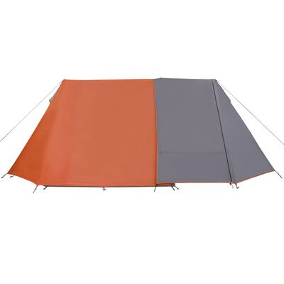 vidaXL Campingtält 3 personer grå och orange vattentätt