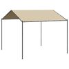 vidaXL Paviljong beige 4x4 m st&aring;l och tyg
