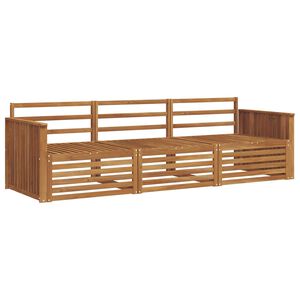 vidaXL Utomhussoffset 3 pcs Naturf&auml;rg Massivt Akaciatr&auml;