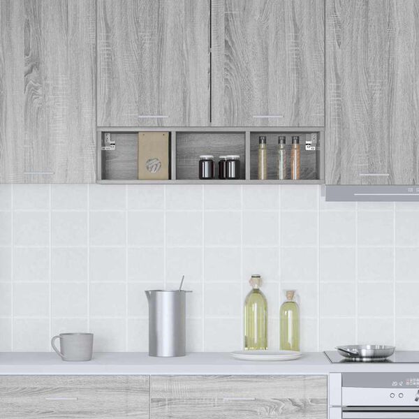 vidaXL H&auml;ngande sk&aring;p Gr&aring; Sonoma 20 x 29,5 x 80 cm Konstruerat tr&auml;