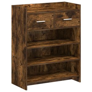 vidaXL Skosk&aring;p 73,5 x 36 x 92 cm Konstruerat tr&auml; R&ouml;kt ek