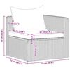 vidaXL Trädgårdssoffset med dynor 4 delar konstrotting grå