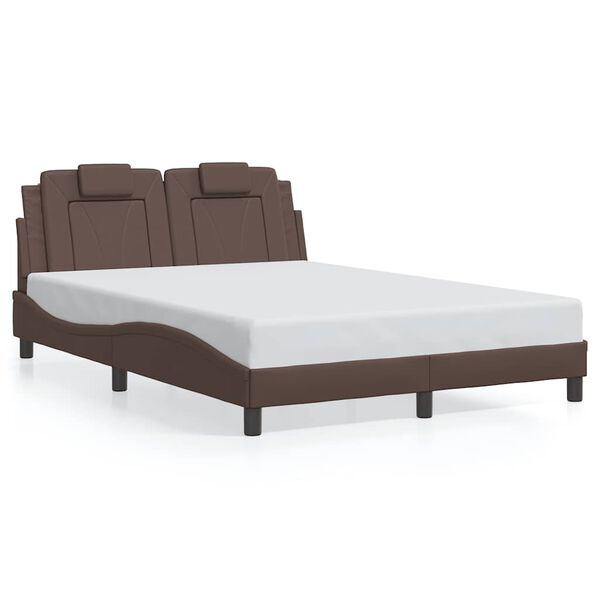 vidaXL Bed Frame "Viana" without Mattress Brown 120x200 cm Faux Leather