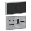 vidaXL Verktygsskåp och pegboard-set 3 pcs Svart 100 x 20 x 115 cm
