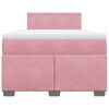 vidaXL Rams&auml;ng med madrass rosa 120x200 cm sammet