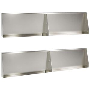 vidaXL St&ouml;dv&auml;gg 4 st 100 x 12 x 30 cm Rostfritt st&aring;l Silver