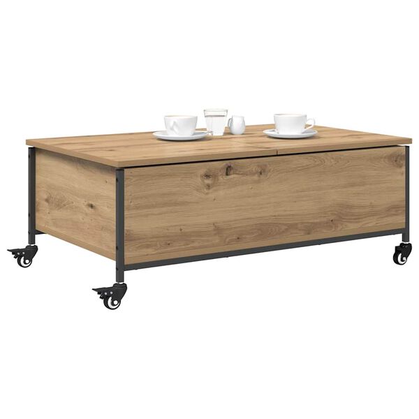 vidaXL Kaffeebord Artisan Ek 91 x 55 x 32 cm Konstruerat tr&auml;