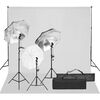 vidaXL Fotostudio med lampor och bakgrund