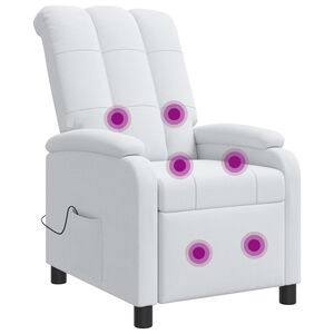 vidaXL Massagef&aring;t&ouml;lj Vit Tyg