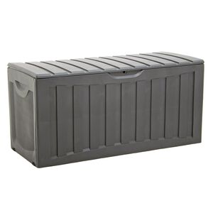 vidaXL Dynbox svart 118x53x57 cm polypropen