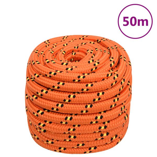 vidaXL B&aring;tlina orange 20 mm 50 m polypropylen